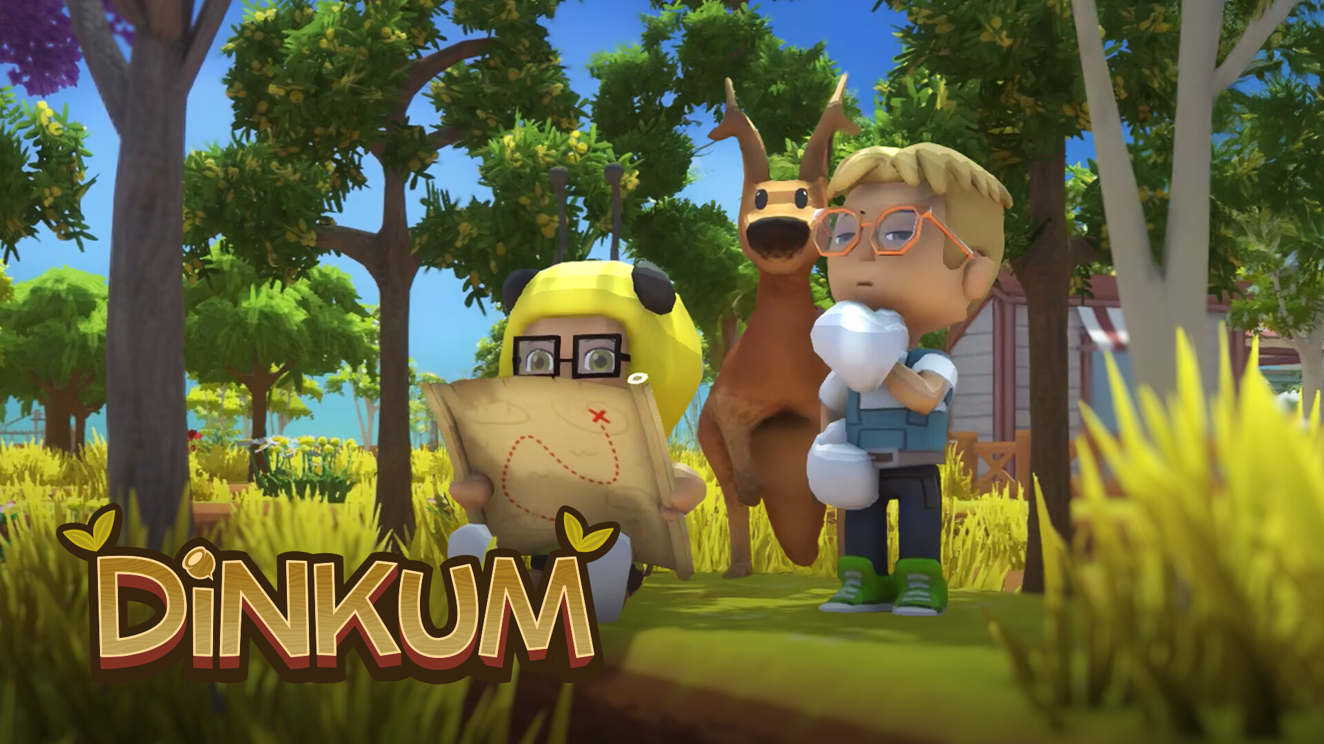 Official Dinkum trailer frame showing residents in the bush